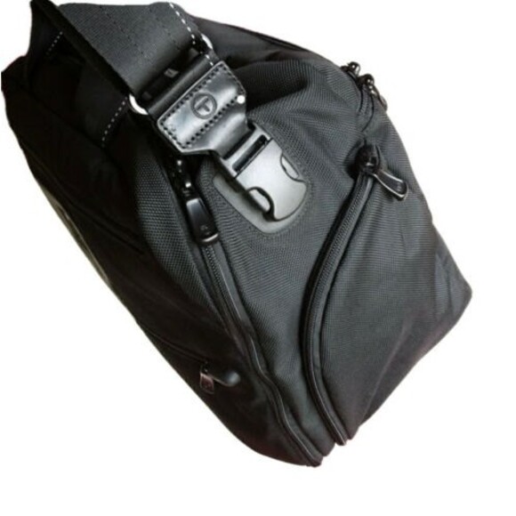 Tumi Unisex Black Nylon Business Bag Multi Compartments Adjustable Strap - Picture 2 of 7